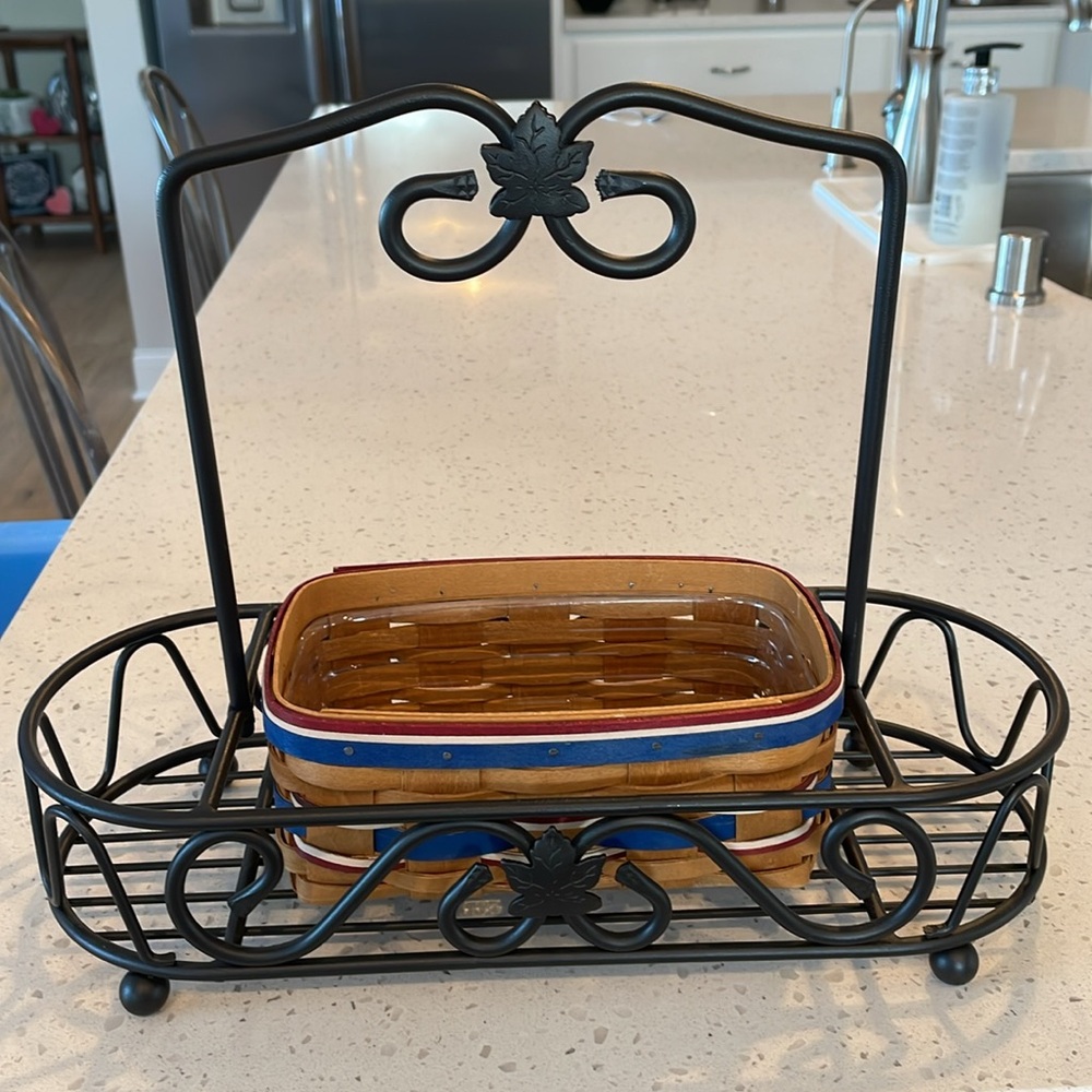 Longaberger American Celebrations Caddy Basket and WI Caddy